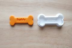 Personalized Dog Bone Cookie Cutter and Stamp Set