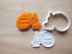 Personalized Easter Egg Cookie Cutter and Stamp Set