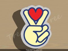 Peace and Love Cookie Cutter