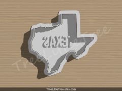 USA Texas State Cookie Cutter and Stamp Set