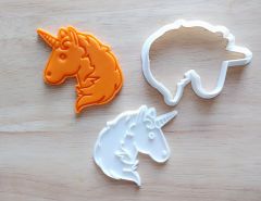 Unicorn Emoji Cookie Cutter and Stamp Set