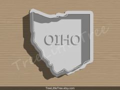USA Ohio State Cookie Cutter and Stamp Set