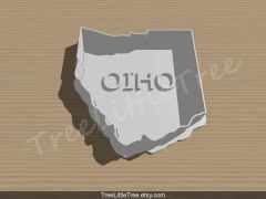 USA Ohio State Cookie Cutter and Stamp Set