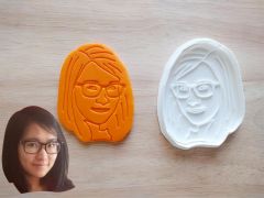Personalized Portrait Cookie Cutter and Stamp Set