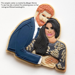 Personalized Couple Portrait Cookie Cutter and Stamp Set