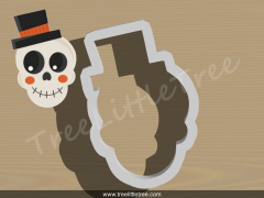 Skull with Bow Cookie Cutter. 