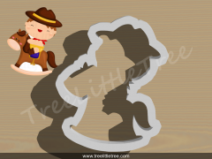 Cowboy Baby in Swaddle Cookie Cutter