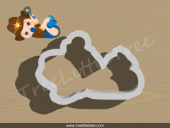 Riding Cowboy Baby Cookie Cutter. 