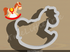 Cowboy Baby with Rattle Cookie Cutter. 