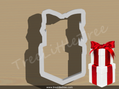 Gift Box Style 2 Cookie Cutter. 