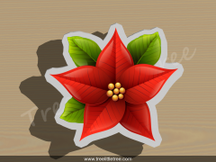 Christmas Poinsettia Style 2 Cookie Cutter.