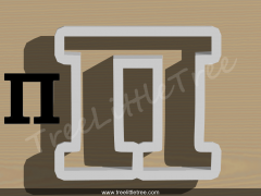 Greek Letter Omicron Cookie Cutter.