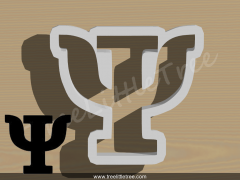 Greek Letter Chi Cookie Cutter. 