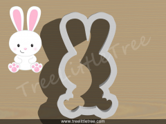 Bunny On Flower Cookie Cutter.