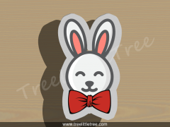 Happy Bunny Plaque Cookie Cutter