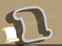 Diploma Scroll Map Cookie Cutter. School/Grad Cookie Cutter