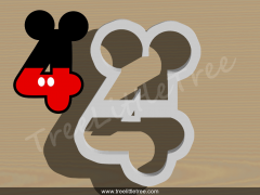 Mickey Number Three Cookie Cutter