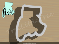 Lettered Number Four Cookie Cutter