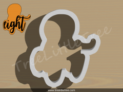 Lettered Number Seven Cookie Cutter