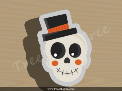 Skull with Bow Cookie Cutter. 