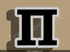 Greek Letter Omicron Cookie Cutter.
