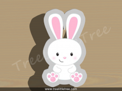 Bunny On Flower Cookie Cutter.
