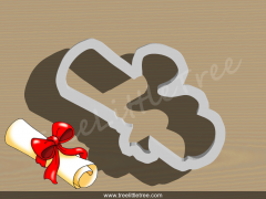 Ruler Plaque Cookie Cutter. 