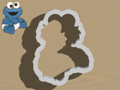 Baby Cookie Monster Cookie Cutter